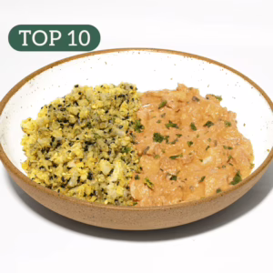 Estrogonofe de frango com creme de ricota e arroz de couve-flor greentable marmita congelada